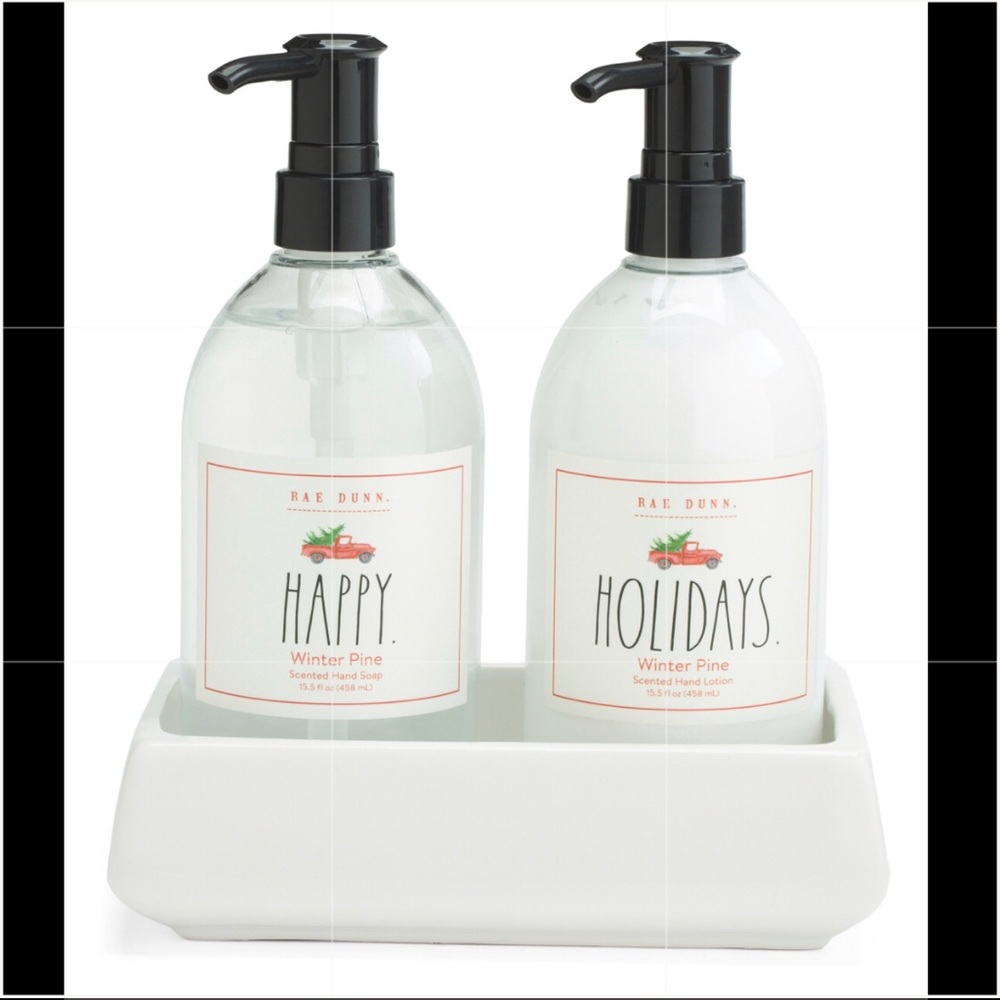 Rae Dunn Scented Hand soap and lotion set